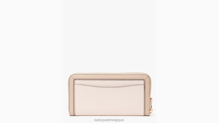 portefeuille continental zippé à couleurs contrastées morgan Kate Spade femmes accessoires D8288401 cornouiller pâle multi