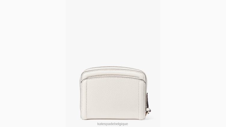 petit portefeuille compact Knot Kate Spade femmes accessoires D8288349 crème
