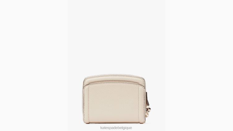 petit portefeuille compact Knot Kate Spade femmes accessoires D8288351 verre de lait