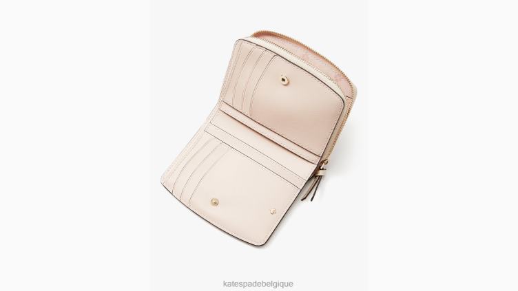 petit portefeuille compact Knot Kate Spade femmes accessoires D8288351 verre de lait