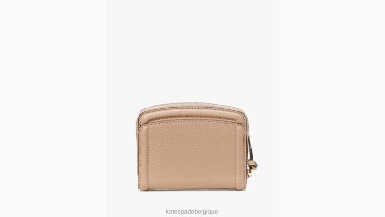 petit portefeuille compact Knot Kate Spade femmes accessoires D8288353 papier kraft