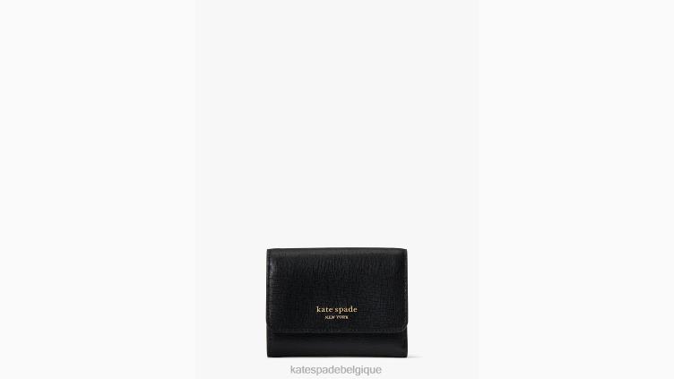 portefeuille à rabat Morgan Kate Spade femmes accessoires D8288442 noir