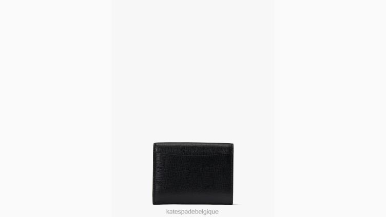 portefeuille à rabat Morgan Kate Spade femmes accessoires D8288442 noir