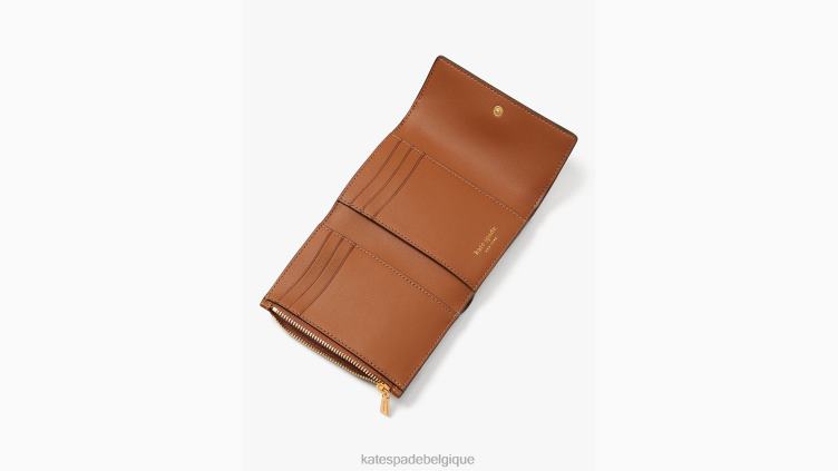 portefeuille à rabat à deux volets color block Katy Kate Spade femmes accessoires D8288453 halo blanc multi