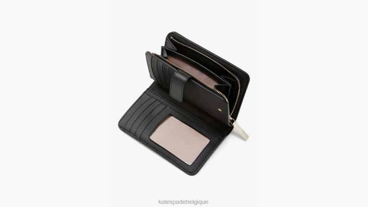 sur un portefeuille compact roll-slice Kate Spade femmes accessoires D8288403 noir multicolore