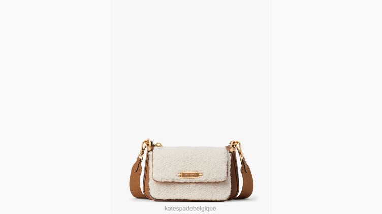 Sac à bandoulière Morgan en peau lainée et cuir grainé Kate Spade femmes accessoires D8288475 crème multi