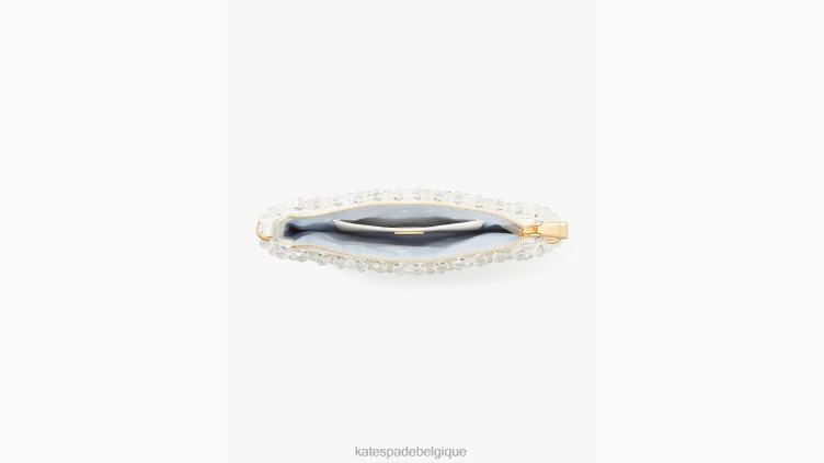 mini sac porté épaule à perles et fleurs purl Kate Spade femmes accessoires D8288171 crème