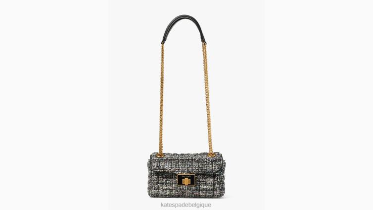 petit sac à bandoulière en tweed à sequins evelyn Kate Spade femmes accessoires D8288476 noir multicolore