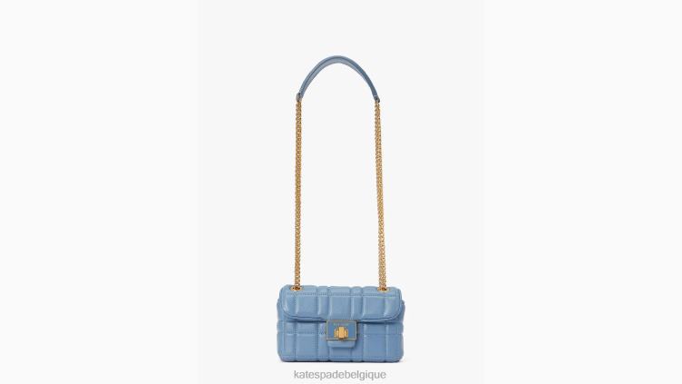 petit sac à bandoulière matelassé evelyn Kate Spade femmes accessoires D8288231 bleu mante