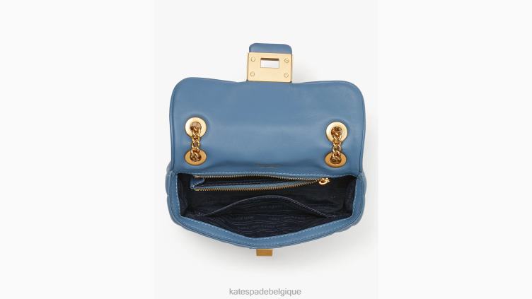 petit sac à bandoulière matelassé evelyn Kate Spade femmes accessoires D8288231 bleu mante