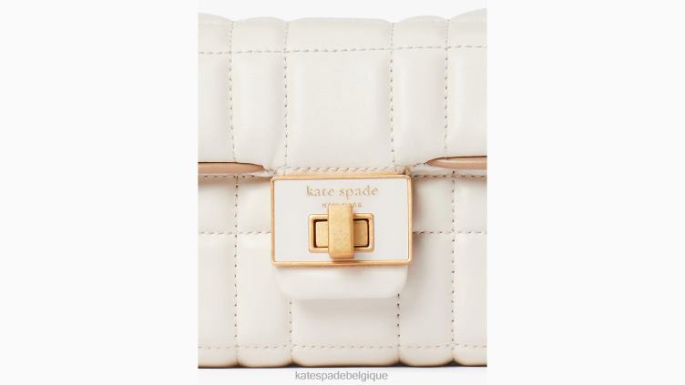 petit sac à bandoulière matelassé evelyn Kate Spade femmes accessoires D8288232 Ivoire