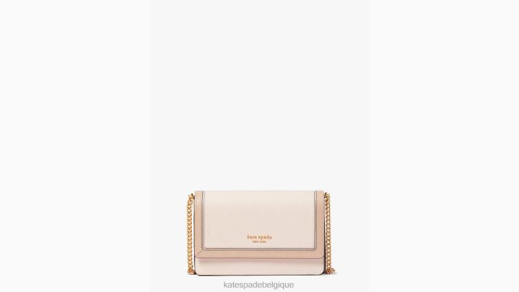 portefeuille à chaîne à rabat color block morgan Kate Spade femmes accessoires D8288189 cornouiller pâle multi