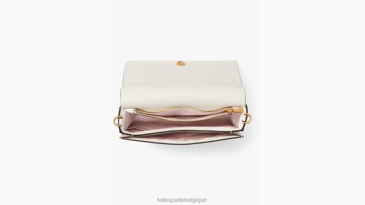 portefeuille à chaîne à rabat fleuri en fleurs Kate Spade femmes accessoires D8288282 crème multi