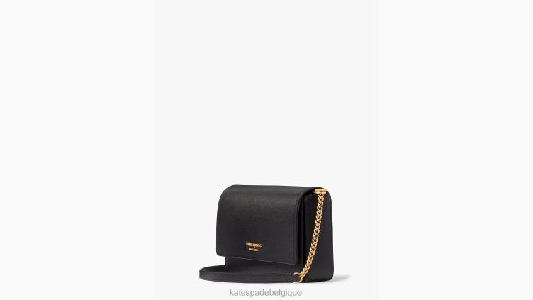 portefeuille à chaîne à rabat morgan Kate Spade femmes accessoires D8288268 noir