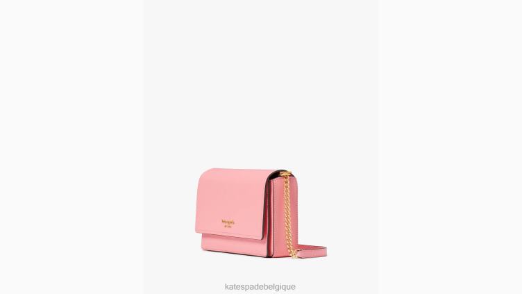 portefeuille à chaîne à rabat morgan Kate Spade femmes accessoires D8288269 rose saumon