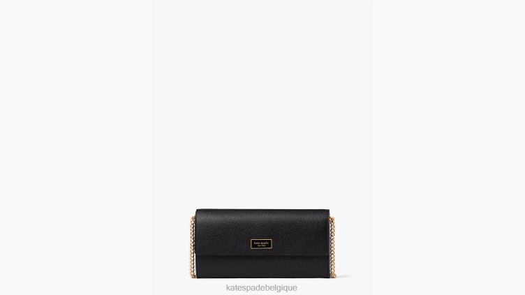 portefeuille continental à rabat Katy Kate Spade femmes accessoires D8288324 noir