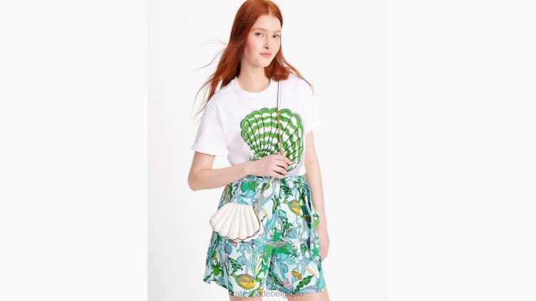qu'est-ce que le micro sac à bandoulière coquillage Kate Spade femmes accessoires D82886 crème