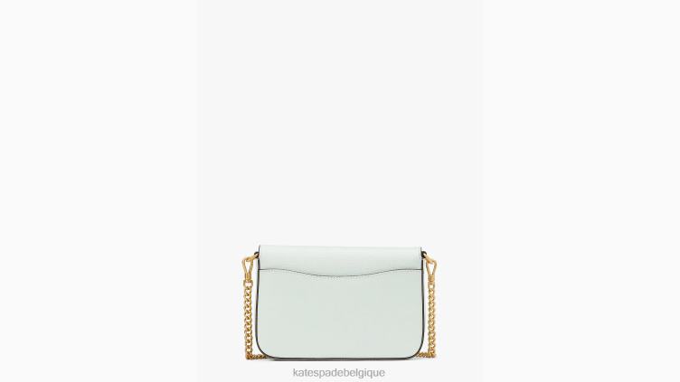 sac à bandoulière à chaîne à rabat en cuir texturé Katy Kate Spade femmes accessoires D828862 cristal bleu