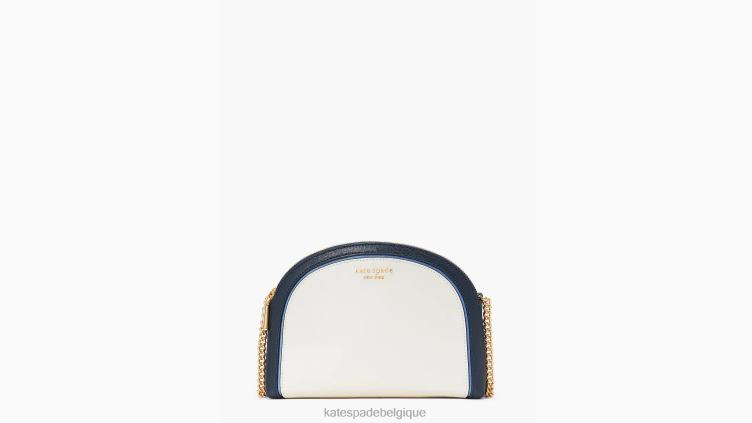 sac à bandoulière dôme à double fermeture éclair color block morgan Kate Spade femmes accessoires D8288277 crème multi