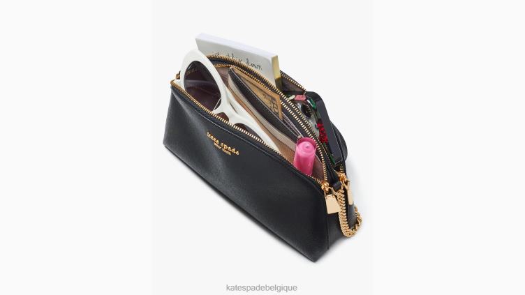 sac à bandoulière dôme à double fermeture éclair color block morgan Kate Spade femmes accessoires D8288277 crème multi