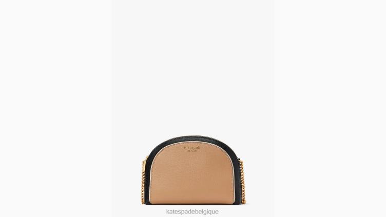 sac à bandoulière dôme à double fermeture éclair color block morgan Kate Spade femmes accessoires D8288278 café moka multi