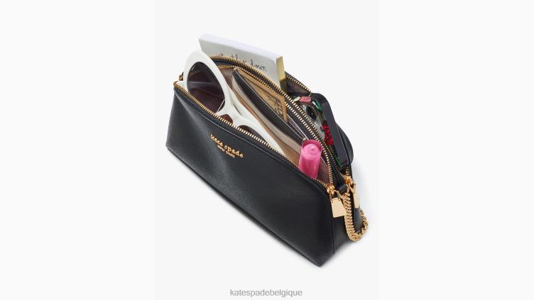 sac à bandoulière dôme à double fermeture éclair color block morgan Kate Spade femmes accessoires D8288279 cornouiller pâle multi