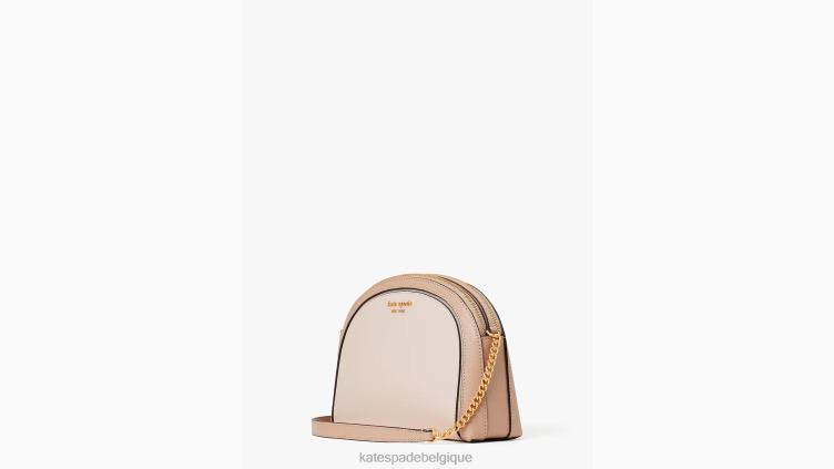 sac à bandoulière dôme à double fermeture éclair color block morgan Kate Spade femmes accessoires D8288279 cornouiller pâle multi