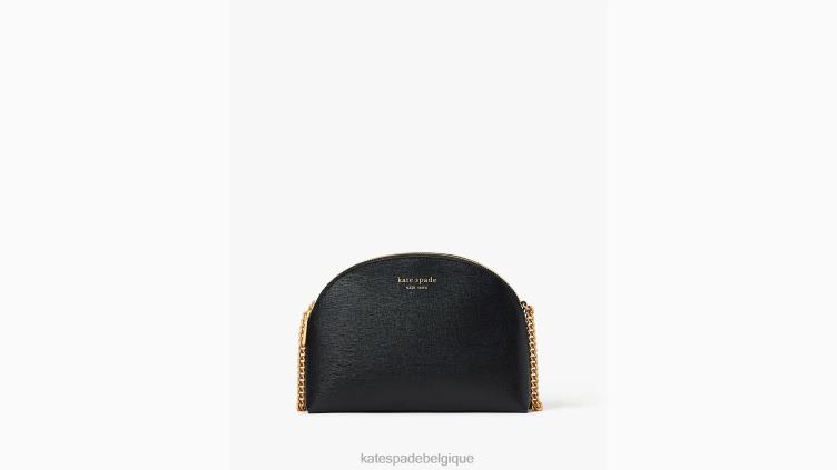 sac à bandoulière dôme à double fermeture éclair morgan Kate Spade femmes accessoires D8288108 noir