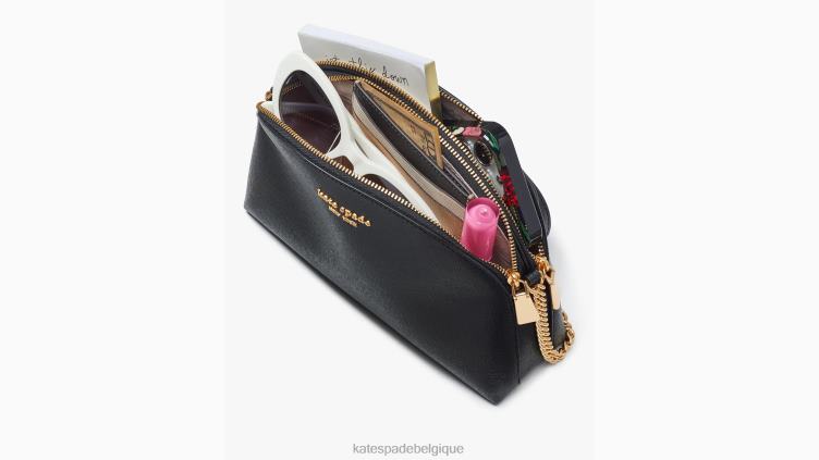 sac à bandoulière dôme à double fermeture éclair morgan Kate Spade femmes accessoires D8288108 noir