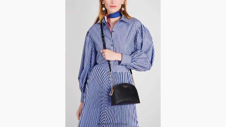 sac à bandoulière dôme à double fermeture éclair morgan Kate Spade femmes accessoires D8288108 noir