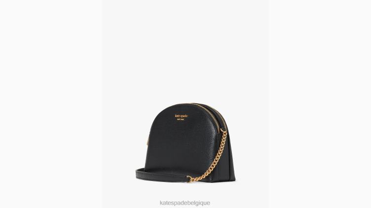 sac à bandoulière dôme à double fermeture éclair morgan Kate Spade femmes accessoires D8288108 noir