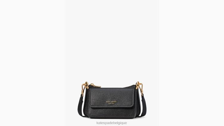 sac à bandoulière double morgan Kate Spade femmes accessoires D8288298 noir
