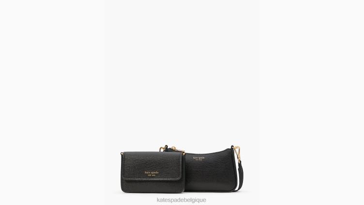 sac à bandoulière double morgan Kate Spade femmes accessoires D8288298 noir