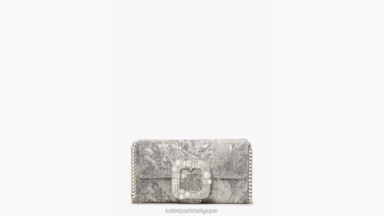 sac à bandoulière en lurex à boucle nuptiale Kate Spade femmes accessoires D8288307 or pâle multicolore