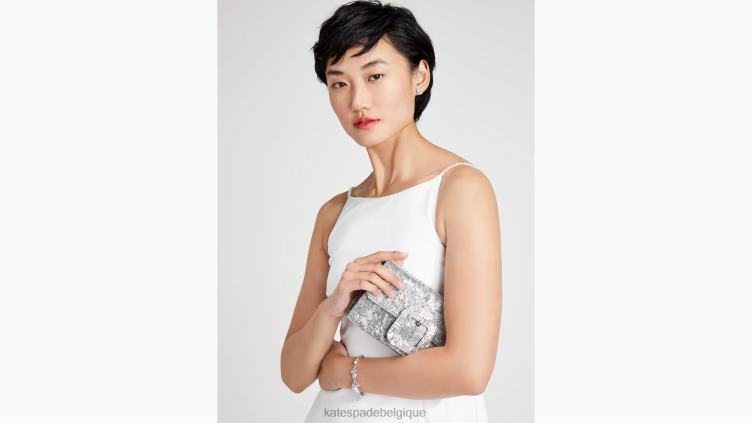 sac à bandoulière en lurex à boucle nuptiale Kate Spade femmes accessoires D8288307 or pâle multicolore