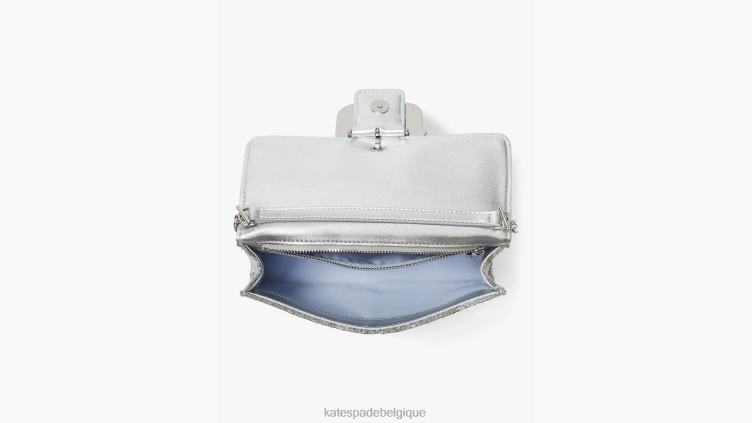 sac à bandoulière en lurex à boucle nuptiale Kate Spade femmes accessoires D8288307 or pâle multicolore