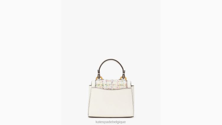 sac à bandoulière en micro tweed Katy Kate Spade femmes accessoires D828850 crème multi