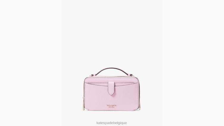 sac à bandoulière hudson à double fermeture éclair Kate Spade femmes accessoires D828891 gel de lavande