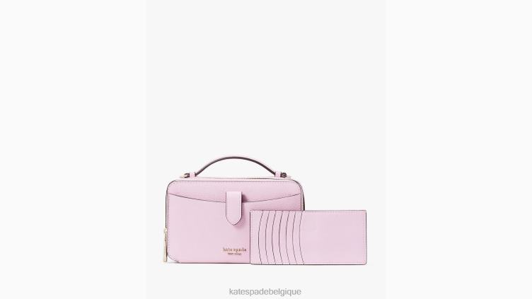 sac à bandoulière hudson à double fermeture éclair Kate Spade femmes accessoires D828891 gel de lavande