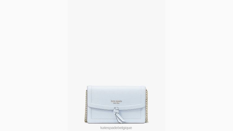 sac à bandoulière à rabat noué Kate Spade femmes accessoires D8288177 bleu aquarelle