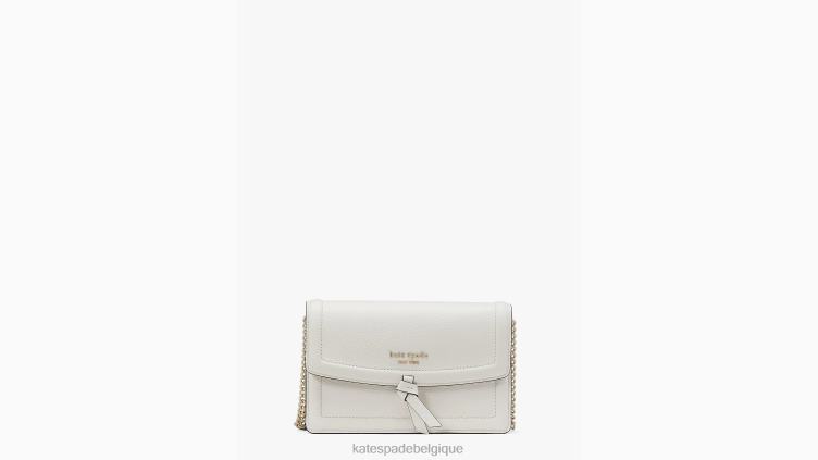 sac à bandoulière à rabat noué Kate Spade femmes accessoires D8288178 crème