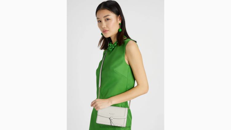 sac à bandoulière à rabat noué Kate Spade femmes accessoires D8288178 crème