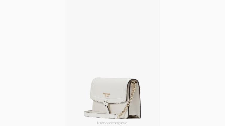 sac à bandoulière à rabat noué Kate Spade femmes accessoires D8288178 crème
