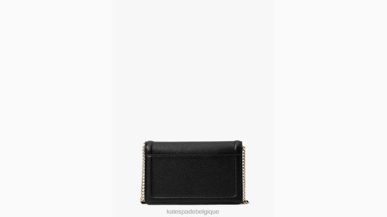 sac à bandoulière à rabat noué Kate Spade femmes accessoires D8288179 noir