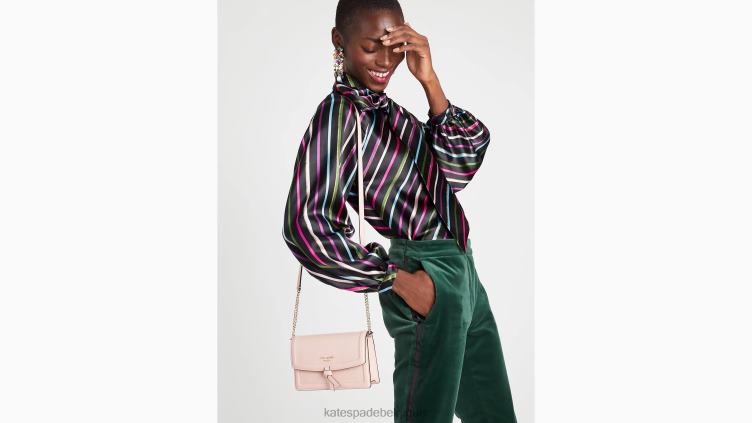 sac à bandoulière à rabat noué Kate Spade femmes accessoires D8288180 mochi rose