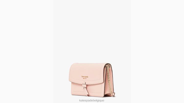 sac à bandoulière à rabat noué Kate Spade femmes accessoires D8288180 mochi rose