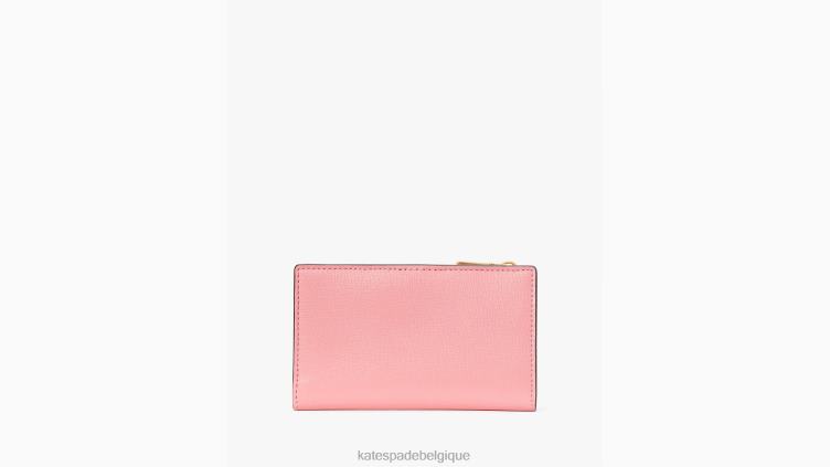 Morgan, petit portefeuille fin à deux volets Kate Spade femmes accessoires D8288360 rose saumon