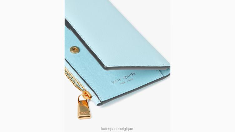 Morgan, petit portefeuille fin à deux volets Kate Spade femmes accessoires D8288361 piscine parfaite