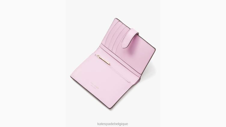 petit portefeuille à deux volets Hudson Kate Spade femmes accessoires D8288355 gel de lavande