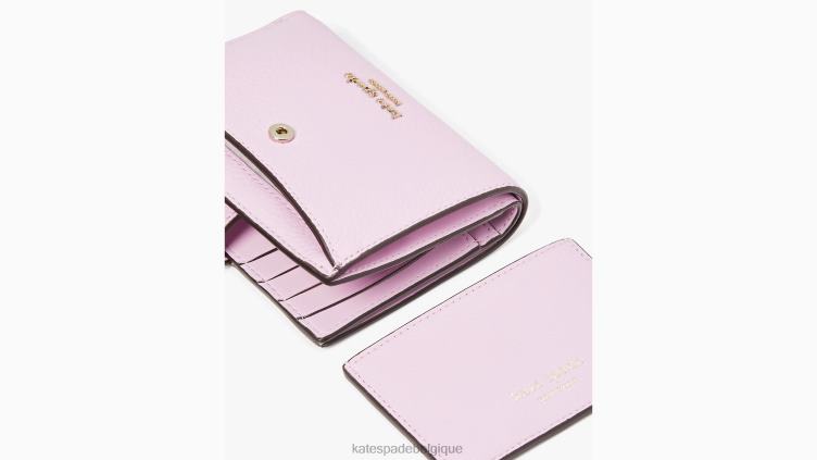 petit portefeuille à deux volets Hudson Kate Spade femmes accessoires D8288355 gel de lavande